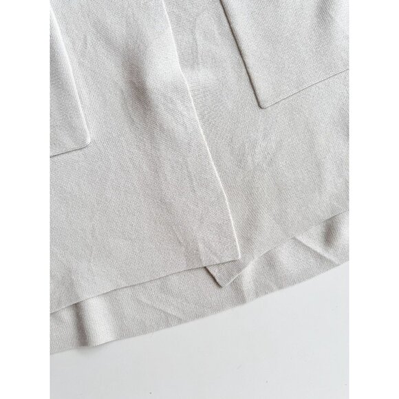 EILEEN FISHER Bone Ivory Silk Cotton Interlock Knit Long Cardigan, Size S - Picture 11 of 16